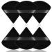 AUAUY 6 PCS Powder Puffs  Pure Cotton Soft Triangle Wedge Makeup Powder Puff for Loose Powder Mineral Powder Body Powder Cotton Velour Cosmetic Foundation Sponge Makeup Tool (Black) 6 Black