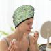 Hair Towel Wrap with Button - Fast Hair Drying Turban (Spring Gnomes) | Premium Quality Hair Care - Buy Online on GoSupps.com