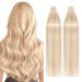 Tess Tape Extensions Real Hair Blond 40 pieces 45 cm Hair extensions Remy Human Hair cheap 100 g tape in extensions real hair (#018/613 Hellgoldblond/Blond 40 Pack) 45 cm gold blonde/blond balayage