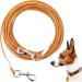 Tie Out Cable for Dogs Dog Runner Cable Dog Run Trolley Tie Out Cable Dog Chains for Outside Yard (Orange 120lbs 20ft) Orange 120Ibs 20ft