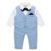 famuka Baby Boys Gentleman Suits Blazers Toddler Tuxedo Clothing Set 73 Blue