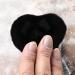 Baby Powder Puff | Heart Shape Powder Puff | Washable Long-haired Powder Puff for Face Cleaning Soft Makeup Powder Puff for Babies Black - Buy Online on GoSupps.com