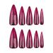 Shop Halloween Press on Nails - Long Almond & Stiletto Designs | 24pcs Black Spider Web & Red Fake Nails for Women - Buy Online on GoSupps.com