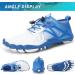 STQ Fast Dry Water Shoes for Men & Women | Blue & White Barefoot Beach Surf Shoes - Perfect for Summer Outdoor Sports (42 EU) - Buy Online on GoSupps.com