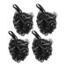 NOLITOY 4pcs Black Bath Bath Ball Mesh Bath Balls Scrubber Sponges Loofah Sponge for Men Portable Bath Loofah Body Scrubber Mesh Wear-Resistant Bath Loofah Nylon Man Take a Bath Body Wash