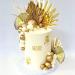 JeVenis Champagne Cake Topper | Elegant Rose Decoration Balls & Gold Leaves | Perfect for Weddings Bridal Showers & Birthday Parties - Buy Online on GoSupps.com