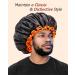 Mikimini XL Black Shower Hoods 2-Pack | Waterproof Reusable Hair Protection for Long Hair | Double-Layer Design with Bright Orange Rim - Buy Online on GoSupps.com