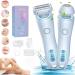 Silkglide Pro - 2024 New Silk Glide Razor Livora Electric Shaver for Women 2 in 1 Electric Shaver Razors for Women Wet & Dry Silk Glide Epilator Painless Hair Removal at Home (Blue)