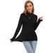 Womens Black Mock Turtleneck Active Base Layer Long Sleeve Top - Size Small - Buy Online on GoSupps.com