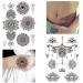 Ooopsi 8 Sheets Black Henna Temporary Tattoos for Women - Feather Mandala Flower & Lace Body Art Stickers - Buy Online on GoSupps.com