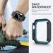 Waterproof Apple Watch Screen Protector Case Series 8 7 (45mm) - Tensea 2 in 1 Accessories, Tempered Glass Film, Rugged Matte Black Cover for Men & Women - Buy Online on GoSupps.com