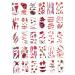 Tattoo Stickers Halloween Temporary Tattoos Blood Wound Bleeding Scar for Halloween Makeup Zombie Makeup Party Cosplay Costume Face Decals Prank Zombies Party Supplies
