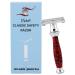 Pearl Shaving Butterfly Safety Razor for Men - Reusable Ecofriendly Twist to open shaving Razor for Men | Shaving Kit for Men |Men's Safety Shaving Razor for Valentine's Day Gift Red