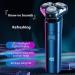 USB Rechargeable Electric Shaver for Men - Waterproof Rotary Beard Trimmer & Travel-Friendly with LED Display - Buy Online on GoSupps.com