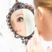 Heallily Vintage Peacock Mirror Comb Set - Metal Handheld Makeup Mirror and Comb Set for Girls - Foldable Retro Design (Silver) - Buy Online on GoSupps.com