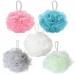 YUEMING 5 pcs Mesh Pouf Bath Sponge Bath Sponge Shower Loofahs Balls Mesh Loofah Body Exfoliating Shower Ball Shower Sponge for Women and Men(Random Color) 5pcs- Multi-colored
