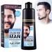 Silvercell Beard Dye for Men Black in 5 Minutes for Easy Application 3 In 1 Black Hair Dye Shampoo Simpler Beard Color for Men Black Beard Dye Long Lasting for Facial Gray Hair Coverage 6.76 fl oz Black 6.76 Fl Oz (Pack of 1)
