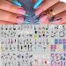 36 French Tip Nail Stickers | Self-Adhesive 3D Nail Art Supplies for Women | Abstract Design Nail Decals and Stamp - Buy Online on GoSupps.com