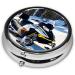 Advanced Snowmobile Portable Metal Pill Box - Round Mini 3-Compartment Hinged Design for Small Pills - Essential Travel Accessory - Buy Online on GoSupps.com