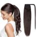 SEGO Ponytail Extension Clip in Real Hair Ponytail Hairpiece Hair Extension Braid Hair Piece Dark Brown#2 20"(50cm)-95g