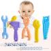 5 Pcs Baby Teething Toys Silicone Teether Toys for Babies 0-6 Months 6-12 Months Molar Chew Toys for Newborn Infant Soothe Babies Gums