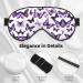 Soft Sleeping Eye Mask White and Purple Butterflies Breathable Perfect for Travel and Relaxation - Buy Online on GoSupps.com