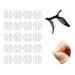 HSTHE SEA 20 pairs of nasal pads for glasses D-shape made of soft silicone slip-resistant for airbags nasal pads for nasal glasses (15 x 7 x 2 mm transparent)