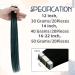 RUNATURE Black Ombre Teal Tape in Hair Extensions - 12 Inch 30g Human Hair Balayage Colored Tape-in Extensions | #1b/Teal - Buy Online on GoSupps.com