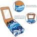 Buy Stylish Leather Lipstick Case with Mirror | Mini Lip Gloss Organizer - Abstract Waves & Ocean Whale Design - Buy Online on GoSupps.com