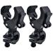 2pcs Bike Flashlight Mount Holder, Universal 360 Rotation Adjustable Bicycle Light Stand, Quick Release Double Buckle Style