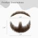 Realistic Human Hair Fake Mustache Beard Goatee - Brown | Entertainment Drama Party Movie Prop - Buy Online on GoSupps.com