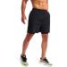 Pudolla Men's 2 in 1 Running Shorts - Quick Dry Athletic Workout Shorts with Phone Pockets | Black - Large - Buy Online on GoSupps.com