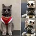Retro Cat Sunglasses with Rose Gold Chain - UV Protection Small Cat Glasses for Photos & Pet Decor - Buy Online on GoSupps.com