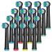 Anjocare replacement brush heads for oral B 16 pack electric toothbrush replacement heads for oral B brown rechargeable toothbrush heads compatible with oral b pro1000/5000/7000 vitality) 1 piece (16 pack) black