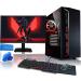 Beastcom Q3 Essential Gaming complete Set PC AMD Ryzen 3 4x4.00GHz 4K VEGA 8-Kern Graphics 16GB RAM 1TB SSD Monitor LED 24 " + keyboard + mouse + mouse pad HDMI WIN 11 GAMING SET Q3-115