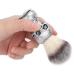 Hair-Razing Brush for Men | Metallic Touch Nylon Wool Beard Brush | Professional Salon Tool | Silver Skull Design - Buy Online on GoSupps.com