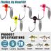 20pcs Fishing Jig Heads Kit with Spinner Blade for Bass Trout Walleye - 1/8oz Flat Round Ball Head 3D Eyes Crappie Jig Head - Buy Online on GoSupps.com