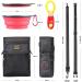 Dog Food Bag with Treat Pouch & Travel Bowl | Adjustable Waist Belt | Dog Training Clicker | Black - Buy Online on GoSupps.com