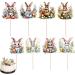 Besreey Stand Up Easter Cake Toppers | Easter Bunny Cupcake Toppers | Wafer Rice Paper Cake Toppers Dessert Toppers for Birthday Party Decorations - Buy Online on GoSupps.com