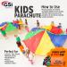 GSI Kids 12ft Rainbow Parachute Toy for Gymnastics and Outdoor Activities - Buy Online on GoSupps.com
