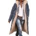 Hanxiulin fleece plush jacket fluffy warm zipper wool jacket women sweater fleece sweater Basic hooded jacket casual fashion plush jacket oversized warm outdoor winter jacket gray