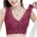 Ltddzz Large pointed BHS for mastectomy BH zipper at the front after the operation BH for women wireless breast prosthesis pockets m/medium red