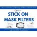 Stick On Mask Filters - PM 2.5 Activated Carbon Anti Haze (Five Layer) - 100 Replaceable Filters - Buy Online on GoSupps.com