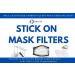 Stick On Mask Filters, PM 2.5 Activated Carbon and Anti Haze (Five Layer) Replaceable Filters (100)