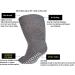 Extra Wide Non-Slip Cast Socks for Swollen Feet, Diabetic Edema - 2 Pairs Gray Hospital Socks with Grips - Buy Online on GoSupps.com