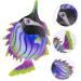 ABOOFAN 1pc Decorative Fish Wall Hanging Ornament Metal Fish Wall Art Wall Hanging Decoration The Fence Iron Purple 26x16.3cm - Buy Online on GoSupps.com