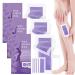 Bandes de cire douces pour le visage et le corps compte (20 bandes corps + 20 bandes visage) avec 10 lingettes apaisantes kit d' pilation la maison pour femmes et hommes (3pcs)