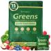 Greens Daily Gummies, Superfood Fruits and Veggies Blend with Spirulina, Chlorella, Prebiotics & Fiber, Adaptogens Multivitamin Supplement for Digestive Health, Non-GMO, 120 Count 120 Count (Pack of 1)