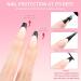 Shop 240PCS French Tips Gel x Nail Tips - Long Coffin Press On Nails in Black-Natural White | Pre-Applied Tip Primer & Base Coat for DIY Nail Extensions - Buy Online on GoSupps.com
