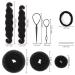 19pcs Girls Donut Hair Bun Maker Set with Bobby Pins - Women Hair Bun Kit for Ponytail Styling - Buy Online on GoSupps.com